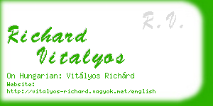 richard vitalyos business card